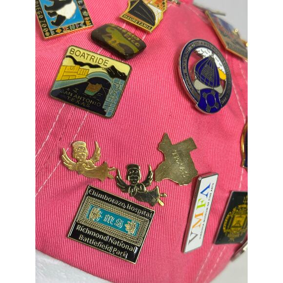 Pink Richmond VA Cap w/39 Souvenir Pins & Paul McCartney World Tour Pin - Picture 5 of 14